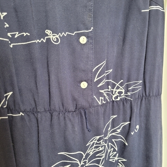 ANTELS Vintage Shirt Dress in Tropical Print - Picture 6 of 8